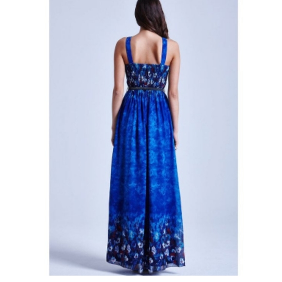 Little Mistress blue watercolor evening maxi - Picture 2 of 9